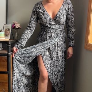 Abercrombie wrap pattered dress